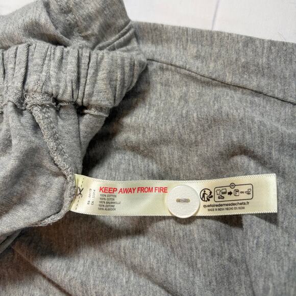 Anthropologie womens button front wide leg grey lounge pants. Size L - Picture 5 of 6